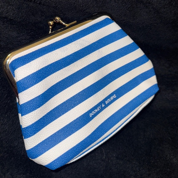 Dooney & Bourke Blue and White Striped Coin Purse - Picture 4 of 14